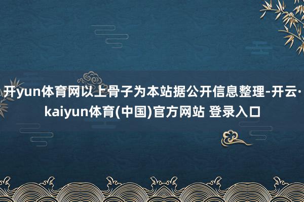 开yun体育网以上骨子为本站据公开信息整理-开云·kaiyun体育(中国)官方网站 登录入口
