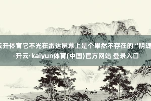 云开体育它不光在雷达屏幕上是个果然不存在的“阴魂”-开云·kaiyun体育(中国)官方网站 登录入口