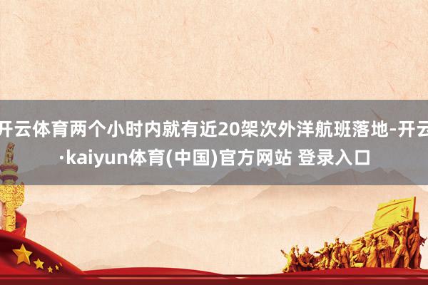 开云体育两个小时内就有近20架次外洋航班落地-开云·kaiyun体育(中国)官方网站 登录入口